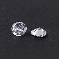 Cubic Zirconia Cabochons, Grade A, Faceted, Diamond, Clear, 5x3mm(ZIRC-M002-5mm-007)