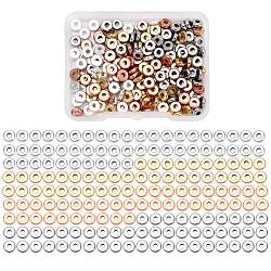 Flat Round Brass Spacer Beads, Barrel Plating, Mixed Color, 6x2mm, Hole: 2mm, 200pcs/box(sgKK-SZ0001-14)
