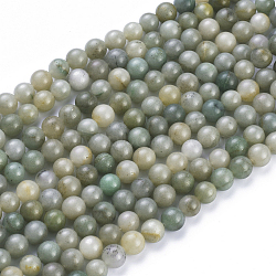 Natural Myanmar Jade/Burmese Jade Beads Strands, Round, 10.5mm, Hole: 1mm, about 37pcs/strand, 14.96 inch(38cm)(X-G-K300-H03-A)