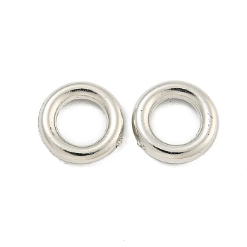 CCB Plastic Beads, Round Ring, Platinum, 12x2.8mm, Hole: 7mm