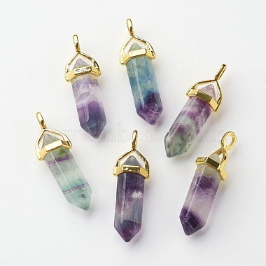 Natural Fluorite Pointed Pendants(X-G-G902-A07)-2