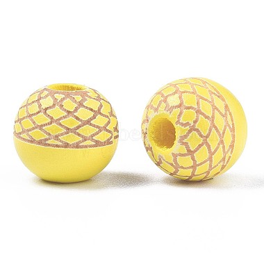 Painted Natural Wood Beads(WOOD-S057-072R)-3