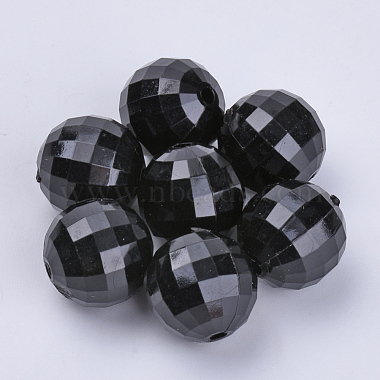 8mm Black Round Acrylic Beads