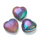 pierre d'amour de coeur de pierre précieuse plaquée multicolore naturelle(G-J391-02B)-1