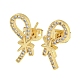Brass Micro Pave Cubic Zirconia Ear Studs(EJEW-P261-24C-G)-1