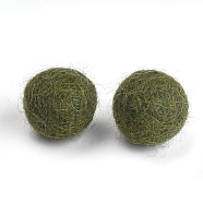 DIY Doll Craft Wool Felt Ball, Craft Decoration, Dark Olive Green, 18~23mm(AJEW-T003-20mm-34)