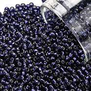 TOHO Round Seed Beads, Japanese Seed Beads, (28D) Dark Cobalt, 11/0, 2.2mm, Hole: 0.8mm, about 1103pcs/10g(X-SEED-TR11-0028D)