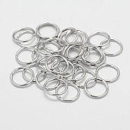 Brass Round Rings, Soldered Jump Rings, Closed Jump Rings, Cadmium Free & Nickel Free & Lead Free, Platinum, 18 Gauge, 10x1mm, Inner Diameter: 8mm, Hole: 8mm(KK-M165-10mm-02P-NR)