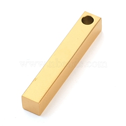 Ion Plating(IP) 304 Stainless Steel Pendants, Rectangle/Bar, Golden, 30x5x5mm, Hole: 3mm(STAS-G208-04G)