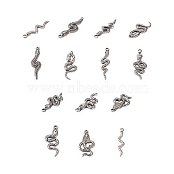 14pcs 7 Styles 304 Stainless Steel Pendants, Snake, Mixed Color, 2pcs/style(STAS-TA0001-29)