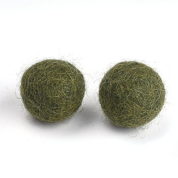 DIY Doll Craft Wool Felt Ball, Craft Decoration, Dark Olive Green, 18~23mm