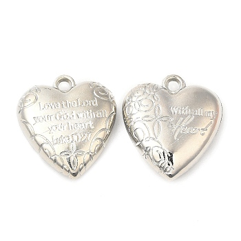 CCB Plastic Pendants, Heart, Nickel Color, about 28mm long, 25.5mm wide, 8mm thick, hole: 2mm