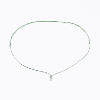 Adjustable Korean Waxed Polyester Cord Necklace Making, Dark Sea Green, 33.7 inch(85.6cm), 1mm