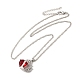 Resin Heart Pendant Necklace with Singapore Chains(NJEW-C003-01D)-2