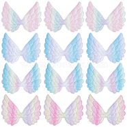 40Pcs 4 Colors Angel Wing Shape Sew on Patches Applique, DIY Sewing Craft Decoration for Clothes Jeans, Mixed Color, 73x96x2mm, 10pcs/color(FIND-GF0005-44)