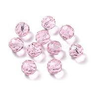 Glass Imitation Austrian Crystal Beads, Faceted, Round, Pearl Pink, 11.5mm, Hole: 1.4mm(GLAA-H024-17D-20)