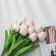 PU Tulipa Flowers Bundles, for Indoor Outdoor Home Garden Porch Window Plant Decoration, Misty Rose, 330x25mm(PW23050323309)