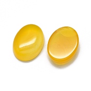 Natural Yellow Agate Cabochons,  Oval, 19.5~20x14.5~15x6~7mm(G-O175-30C-01)