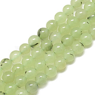 Natural Prehnite Beads Strands, Dyed, Round, 10mm, Hole: 1mm, about 40pcs/strand, 15.7 inch(G-S300-118-10mm)