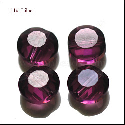 Imitation Austrian Crystal Beads, Grade AAA, Faceted, Flat Round, Purple, 8x4mm, Hole: 0.9~1mm(SWAR-F065-8mm-11)