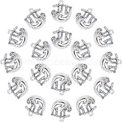 Tibetan Style Alloy Pendants,  Cadmium Free & Lead Free, Koala, Antique Silver, 20.5x19x4.5mm, Hole: 1.5mm, about 50pcs/box(TIBEP-CA0001-03-RS)