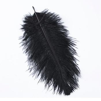 Ostrich Feather Costume Accessories, Dyed, Black, 30~35cm