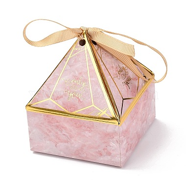 Pink Word Paper Candy Boxes
