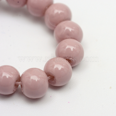 Painted Glass Beads Strands(X-DGLA-S071-6mm-B24)-4