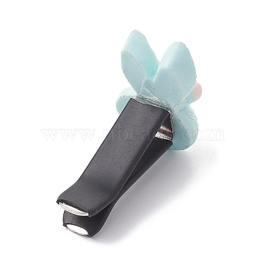 Rabbit with Bowknot Resin Car Air Vent Clips(JEWB-BR00147-02)-3