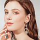 4 Pairs 4 Style Crescent Moon & Star Rhinestone Front Back Stud & Dangle & Leverback Earrings(EJEW-AN0001-62)-6