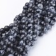 Chapelets de perles de flocon de neige en obsidienne naturelle(X-GSR009)-1
