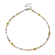 Glass Seed & Acrylic Smiling Face & Imitation Pearl Beaded Necklace for Women(NJEW-JN04292)-2