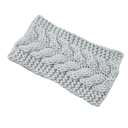Polyacrylonitrile Fiber Yarn Warmer Headbands, Soft Stretch Thick Cable Knit Head Wrap for Women, Gainsboro, 210x110mm(COHT-PW0001-23-04)