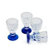 Resin Miniature Goblet Ornaments, Micro Landscape Garden Dollhouse Accessories, Pretending Prop Decorations, Blue, 9x15mm(BOTT-PW0001-180)