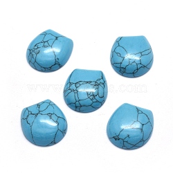 Synthetic Turquoise Cabochons, Oval, Dyed, 22x20.5x6~7mm(G-O175-13D)