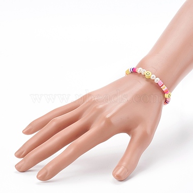 Handmade Polymer Clay Heishi Beaded Stretch Bracelets(X-BJEW-JB06143-05)-4