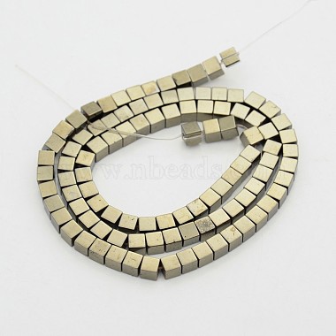 Cube Non-magnetic Synthetic Hematite Beads Strands(G-D617-01D)-2