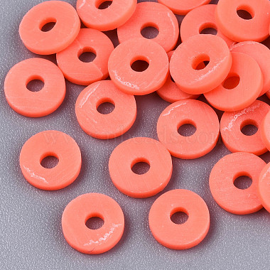 Tomato Disc Polymer Clay Beads