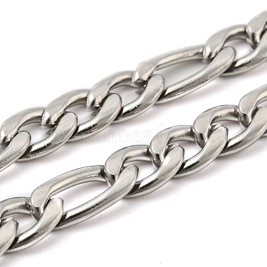 201 Stainless Steel Figaro Chain Necklaces(STAS-P101-47P)-2