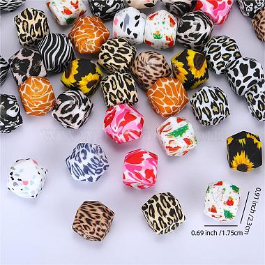 Colorful Pattern Printed Silicone Beads(SI-JX0022A-09)-2