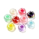 UV Plating Rainbow Iridescent Acrylic European Beads(MACR-P040-14)-1