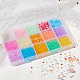 195G 15 Colors Transparent Frosted Glass Beads(GLAA-OC0001-40)-4