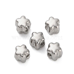 304 Stainless Steel Beads, Star, Stainless Steel Color, 4x3.5x4.5mm, Hole: 1.5mm(STAS-D204-52P)