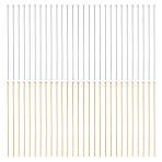 304 Stainless Steel Flat Head Pins, with Storage Container, Stainless Steel Color, 50x0.7mm, Head: 1.5mm, 500pcs/box(STAS-UN0001-48P)