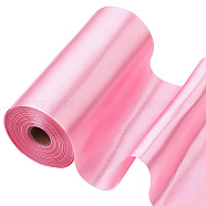 Flat Polyester Ribbons, for Wedding Celebration Decoration, Deep Pink, 6 inch(151mm), about 27.34 Yards(25m)/Roll(SRIB-WH0011-012F)