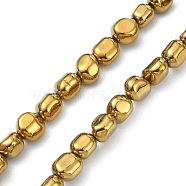 Electroplated Synthetic Non-magnetic Hematite Beads Strands, Long-Lasting Plated, Real 24K Gold Plated, Rice, Golden Plated, 5~7x6~7x5~7mm, Hole: 0.8~0.9mm, about 64~65pcs/strand, 15.75~16.54 inch(40~42cm)(G-C024-01C)