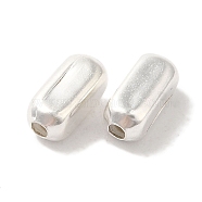 Brass Beads, Lead Free & Cadmium Free, Cuboid, 925 Sterling Silver Plated, 6x2.5x2.5mm, Hole: 1mm(KK-K383-08E-S)