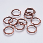 CCB Plastic Linking Rings, Ring, Red Copper, 18x2mm, Inner Diameter: 13.5mm(CCB-J035-019R)