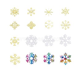 Shiny Laser Nail Glitter, DIY Nail Art Decoration, Snowflake, Mixed Color, 5mm, about 100pcs/box, 3boxes/set.(MRMJ-TA0001-05)