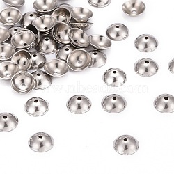 Stainless Steel Bead Caps, Stainless Steel Color, 6x2mm, Hole: 0.5mm, about 70pcs/5g(X-STAS-D040)